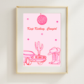 Keep Kicking Cowgirl Art Print
