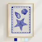 Beachcomb Stamp Print