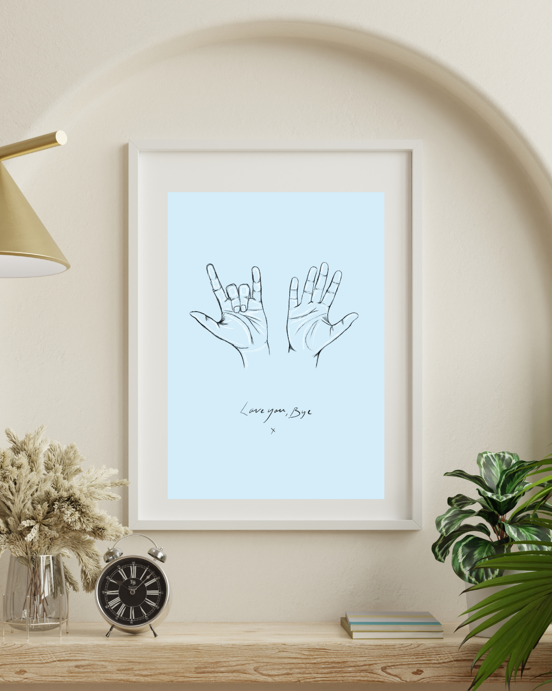 "Love you, Bye x" Print