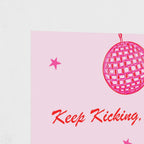 Keep Kicking Cowgirl Art Print